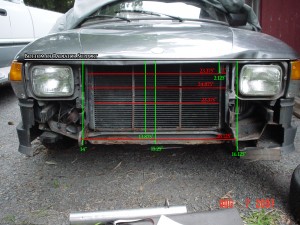 Saab 900 Intercooler Install measurments without the front valence